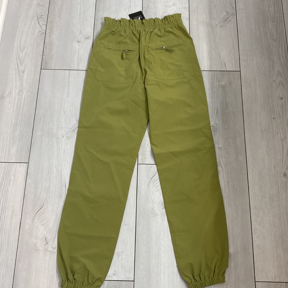 Elastic High Waisted Trouser Paper Bag Pants - Picture 9 of 12